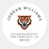 Idaho State University Bengaals Spirit Design Ronde Sticker (Voorkant)