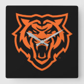 Idaho State University Bengaals Spirit Design Vierkante Klok (Voorkant)