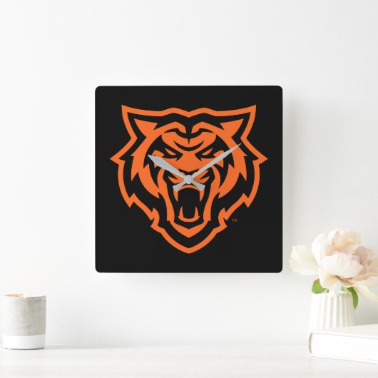 Idaho State University Bengaals Spirit Design Vierkante Klok (Huis)