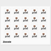 Idaho State University Bengaals Spirit Design Vierkante Sticker (Vel)