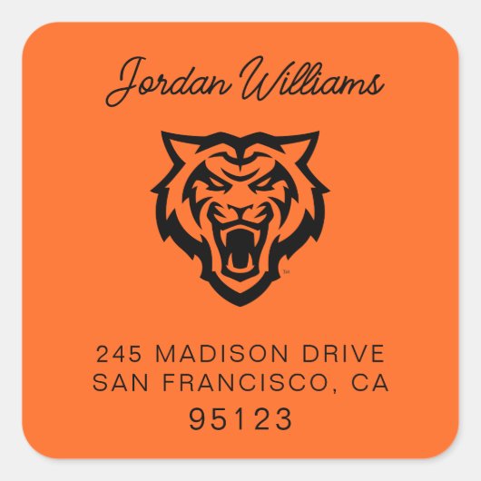 Idaho State University Bengaals Spirit Design Vierkante Sticker (Voorkant)