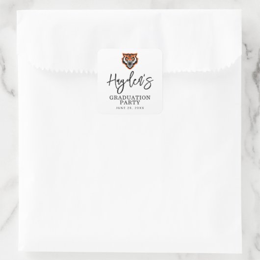 Idaho State University Bengaals Spirit Design Vierkante Sticker (Tas)