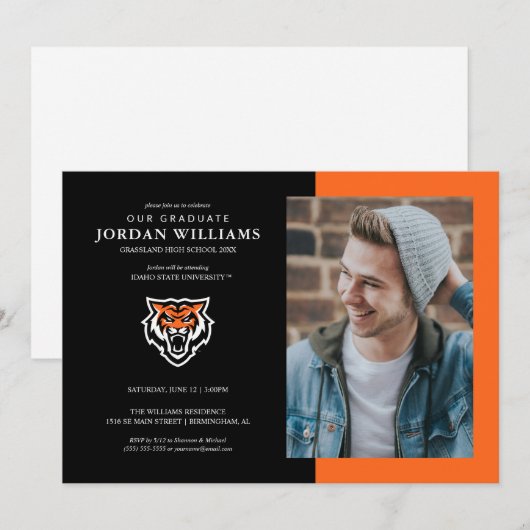 Idaho State University Bengals Spirit Ontwerp Aankondiging (Voorkant / Achterkant)