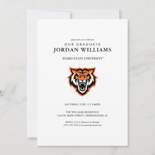 Idaho State University Bengals Spirit Ontwerp Aankondiging (Voorkant)