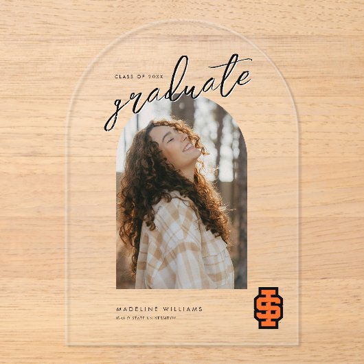 Idaho State University Bold Bengaals Logo Acryl Uitnodigingen (Voorkant)