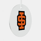 Idaho State University Bold Bengaals Logo Metalen Ornament (Voorkant Rechts)