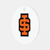 Idaho State University Bold Bengaals Logo Metalen Ornament (Voorkant links)