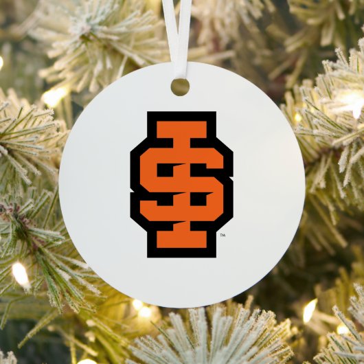 Idaho State University Bold Bengaals Logo Metalen Ornament (Insitu)