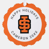 Idaho State University Bold Bengaals Logo Ornament Kaart (Achterkant)