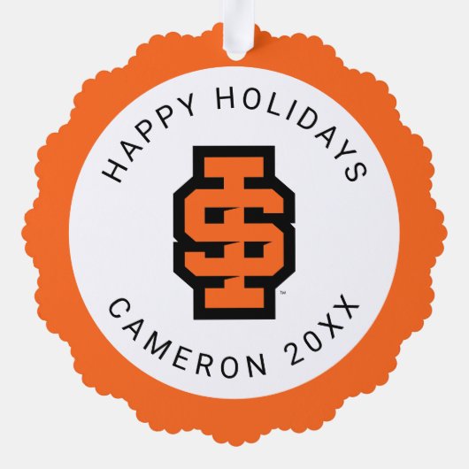 Idaho State University Bold Bengaals Logo Ornament Kaart (Achterkant)