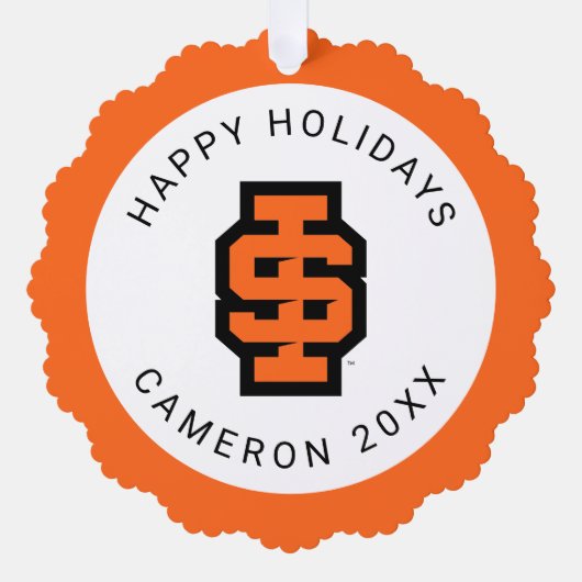 Idaho State University Bold Bengaals Logo Ornament Kaart (Voorkant)