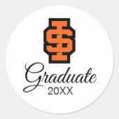 Idaho State University Bold Bengaals Logo Ronde Sticker (Voorkant)