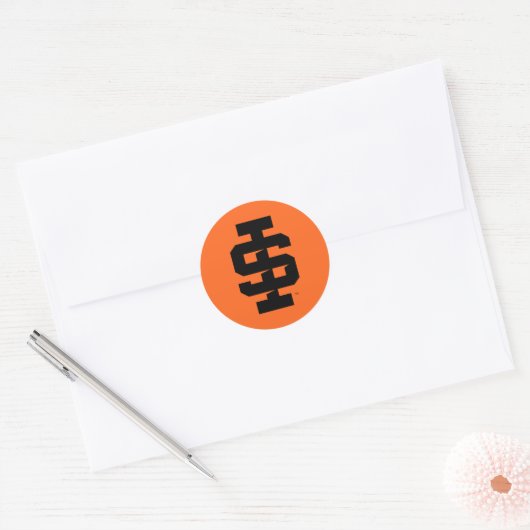 Idaho State University Bold Bengaals Logo Ronde Sticker (Envelop)