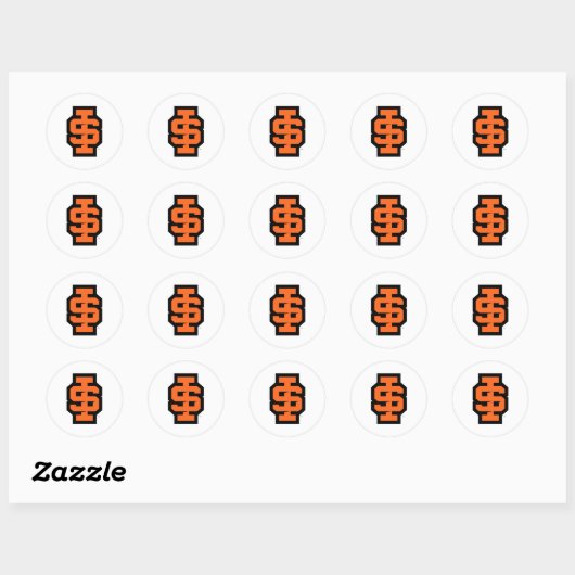 Idaho State University Bold Bengaals Logo Ronde Sticker (Vel)