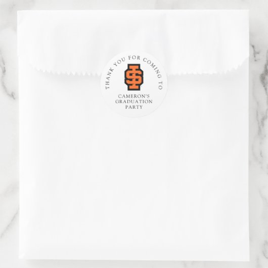 Idaho State University Bold Bengaals Logo Ronde Sticker (Tas)