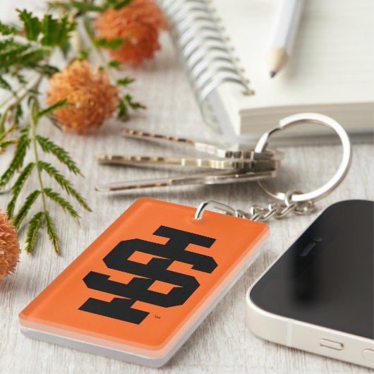 Idaho State University Bold Bengaals Logo Sleutelhanger (Voorkant Rechts)