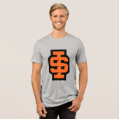 Idaho State University Bold Bengaals Logo Tri-Blend Shirt (Voorkant volledig)