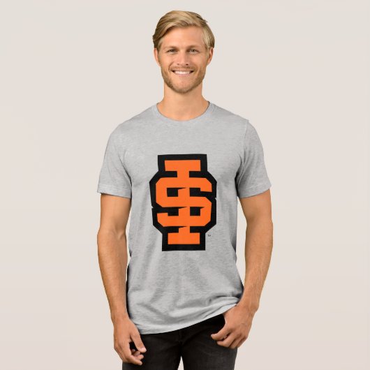Idaho State University Bold Bengaals Logo Tri-Blend Shirt (Voorkant volledig)