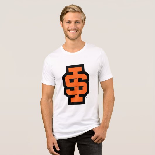 Idaho State University Bold Bengaals Logo Tri-Blend Shirt (Voorkant volledig)