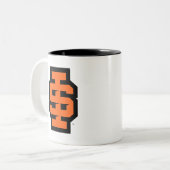 Idaho State University Bold Bengaals Logo Tweekleurige Koffiemok (Voorkant links)