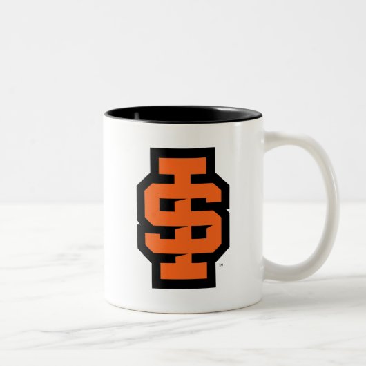 Idaho State University Bold Bengaals Logo Tweekleurige Koffiemok (Rechts)
