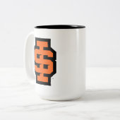 Idaho State University Bold Bengaals Logo Tweekleurige Koffiemok (Voorkant links)