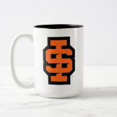 Idaho State University Bold Bengaals Logo Tweekleurige Koffiemok (Links)