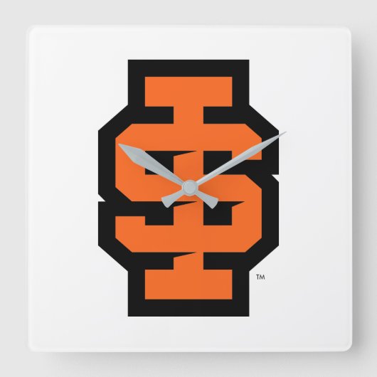Idaho State University Bold Bengaals Logo Vierkante Klok (Voorkant)