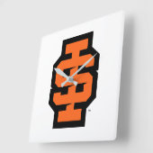 Idaho State University Bold Bengaals Logo Vierkante Klok (Hoek)