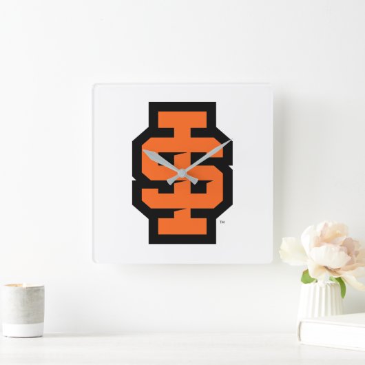 Idaho State University Bold Bengaals Logo Vierkante Klok (Huis)