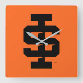 Idaho State University Bold Bengaals Logo Vierkante Klok (Voorkant)