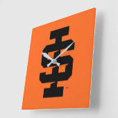 Idaho State University Bold Bengaals Logo Vierkante Klok (Hoek)