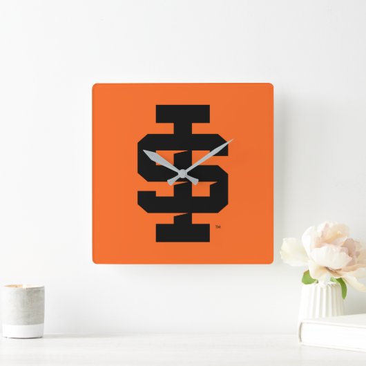 Idaho State University Bold Bengaals Logo Vierkante Klok (Huis)
