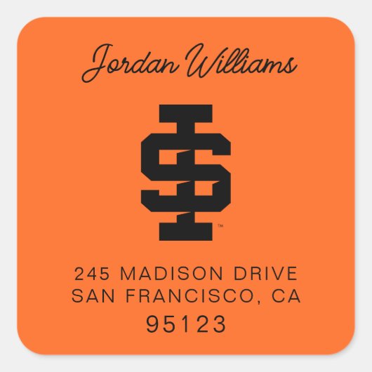 Idaho State University Bold Bengaals Logo Vierkante Sticker (Voorkant)