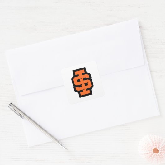 Idaho State University Bold Bengaals Logo Vierkante Sticker (Envelop)
