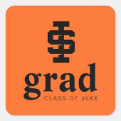 Idaho State University Bold Bengaals Logo Vierkante Sticker (Voorkant)
