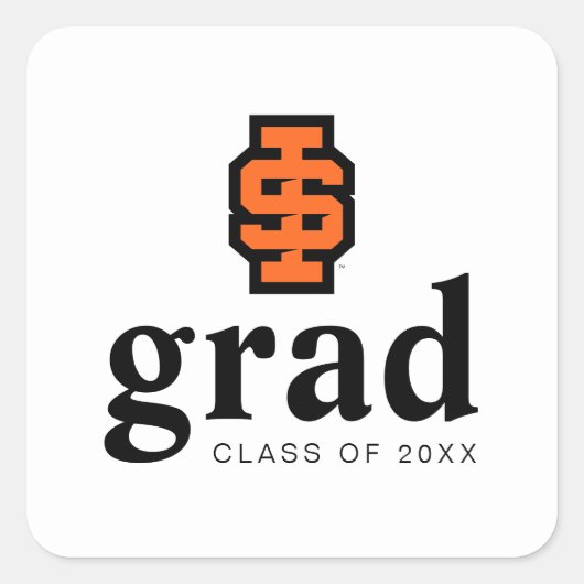 Idaho State University Bold Bengaals Logo Vierkante Sticker (Voorkant)