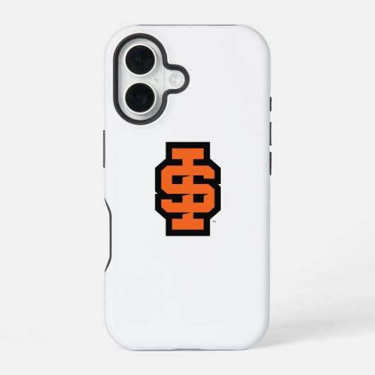 Idaho State University Dappere Bengals Logo iPhone 16 Hoesje (Achterkant)