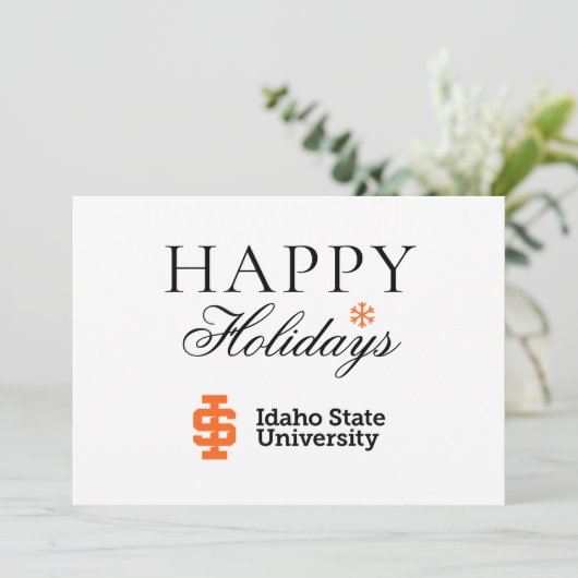 Idaho State University Officiële Logo Design 2 Feestdagenkaart (Staand voorkant)