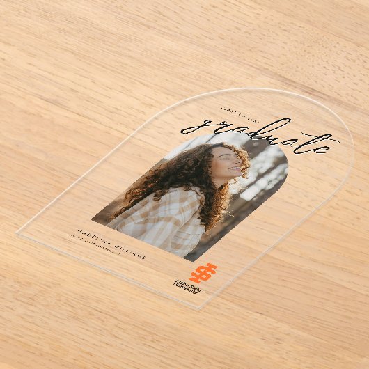 Idaho State University Officiële Logo-ontwerp Acryl Uitnodigingen (Laagn)