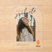 Idaho State University Officiële Logo-ontwerp Acryl Uitnodigingen (Voorkant)