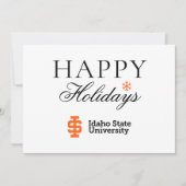 Idaho State University Officiële Logo-ontwerp Feestdagenkaart (Voorkant)