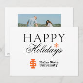 Idaho State University Officiële Logo-ontwerp Feestdagenkaart (Voorkant / Achterkant)