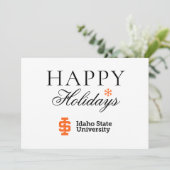 Idaho State University Officiële Logo-ontwerp Feestdagenkaart (Staand voorkant)