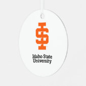 Idaho State University Officiële Logo-ontwerp Metalen Ornament (Voorkant links)