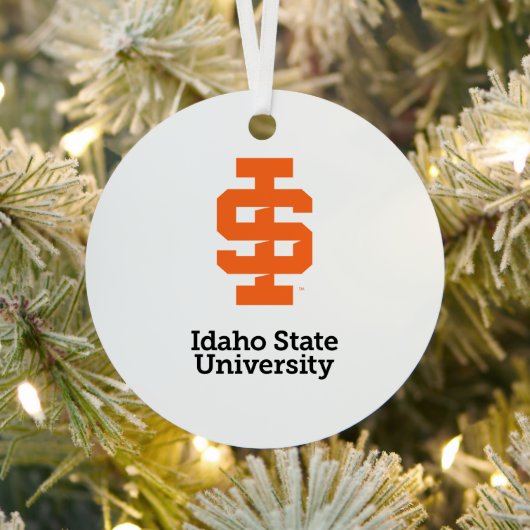 Idaho State University Officiële Logo-ontwerp Metalen Ornament (Insitu)