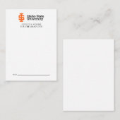 Idaho State University Officiële Logo-ontwerp Notitiekaartje (Voorkant / Achterkant)