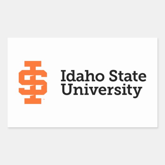 Idaho State University Officiële Logo-ontwerp Rechthoekige Sticker (Voorkant)