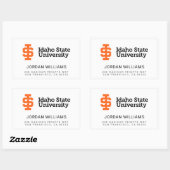 Idaho State University Officiële Logo-ontwerp Rechthoekige Sticker (Vel)