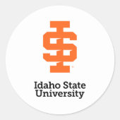 Idaho State University Officiële Logo-ontwerp Ronde Sticker (Voorkant)